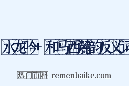 水龙吟+和马西麓韵反义词是什么意思的图片